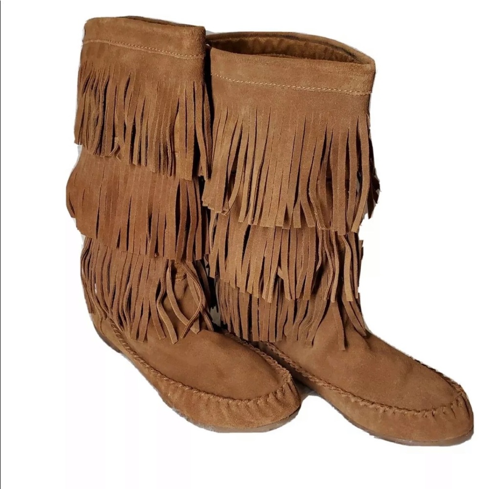 Steve Madden mid-calf fringe boots